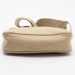 Pre Owned Prada Beige Nylon and Leather Re-Edition 2005 Shoulder Bag