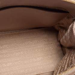 Pre Owned Prada Beige Saffiano Lux Leather Small Promenade Satchel