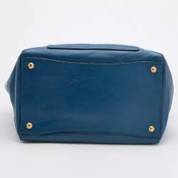 Pre Owned Prada Blue Leather Phenix Tote