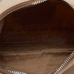 Pre Owned Prada Beige Nylon and Leather Re-Edition 2005 Shoulder Bag