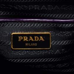 Prada Purple Patent Leather Medium Promenade Satchel
