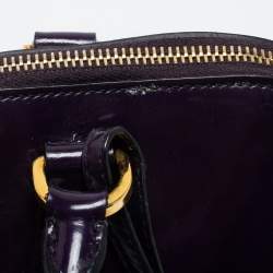 Prada Purple Patent Leather Medium Promenade Satchel