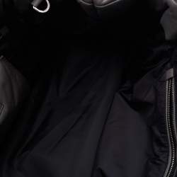 Pre Owned Prada Grey Quilted Leather Bomber Tote