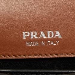 Pre Owned Prada Brown/Black Leather Sidonie Belt Bag
