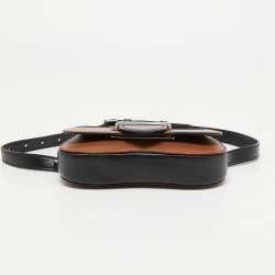 Pre Owned Prada Brown/Black Leather Sidonie Belt Bag