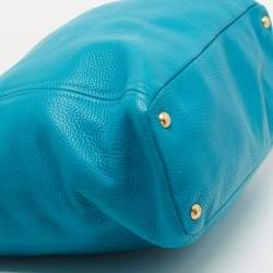 Prada Blue Leather Tote