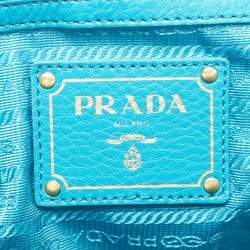 Prada Blue Leather Tote