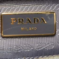 Pre Owned Prada Lilac Saffiano Lux Leather Large Double Zip Tote