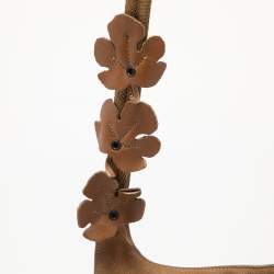 Prada Brown Suede Embellished Shoulder Bag
