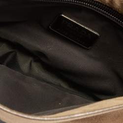 Prada Brown Suede Embellished Shoulder Bag