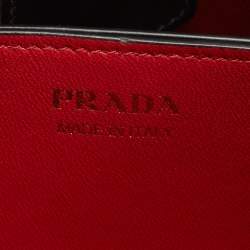 Prada Black Saffiano Lux Leather Panier Top Handle Bag