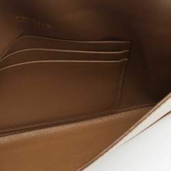 Prada Brown Move Leather Envelope Slim Wallet