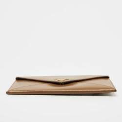 Prada Brown Move Leather Envelope Slim Wallet