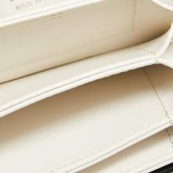 Prada Black/White Saffiano Leather Card Case with Chain