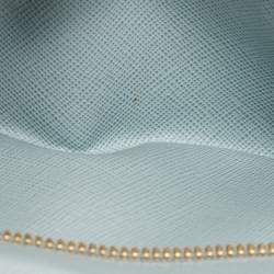 Pre Owned Prada Blue Saffiano Leather Envelope Wallet