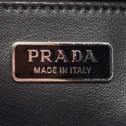 Pre Owned Prada Black Patent Leather Cleo Hobo