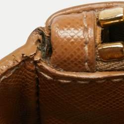 Pre Owned Prada Tan Saffiano Leather Medium Galleria Double Zip Tote