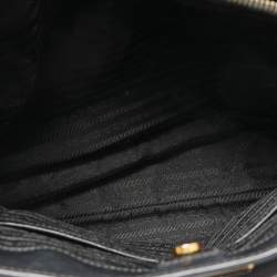 Pre Owned Prada Black Saffiano Lux Leather Medium Galleria Zip Tote
