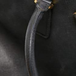 Pre Owned Prada Black Saffiano Lux Leather Medium Galleria Zip Tote