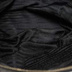 Pre Owned Prada Black Saffiano Lux Leather Medium Double Zip Tote