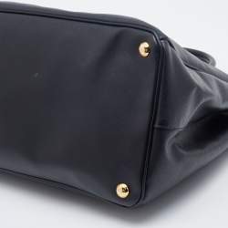 Pre Owned Prada Black Saffiano Leather Large Gardener's Tote