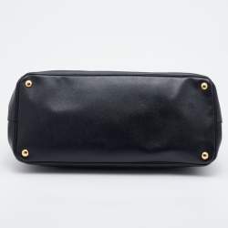 Pre Owned Prada Black Saffiano Leather Large Gardener's Tote