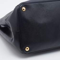 Pre Owned Prada Black Saffiano Leather Large Gardener's Tote