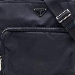 Pre Owned Prada Navy Blue Nylon Tessuto Diaper Bag