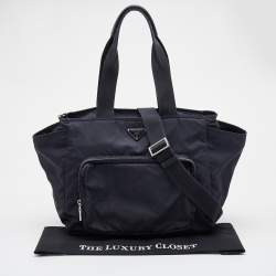 Pre Owned Prada Navy Blue Nylon Tessuto Diaper Bag