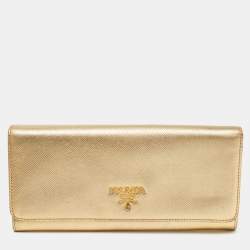 Prada 2025 wallet gold