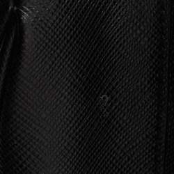 Pre Owned Prada Black Saffiano Lux Leather Medium Galleria Zip Tote