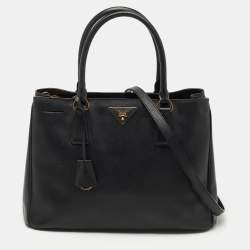 Prada Black Saffiano Leather Borsa A Mano Tote Prada | TLC