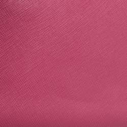 مملوكة مسبقًا Prada Pink Saffiano Lux Leather Small Galleria Double Zip Tote