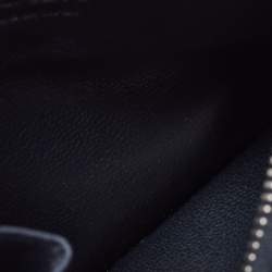 Prada Blue Saffiano Leather Zip Card Holder