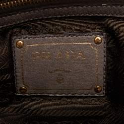 Prada  Light Grey Leather Shopper Tote