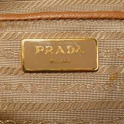 Pre Owned Prada Tan Saffiano Lux Leather Large Gardener's Tote