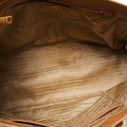 Pre Owned Prada Tan Saffiano Lux Leather Large Gardener's Tote