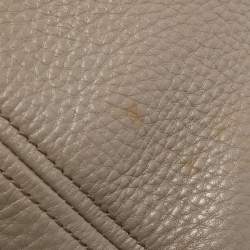 Pre Owned Prada Grey Vitello Daino Leather Sacca 2 Manici Tote