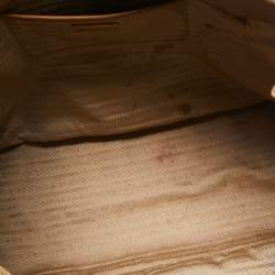 Pre Owned Prada Brown Saffiano Leather Large Double Zip Tote