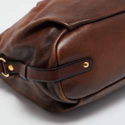 Prada Brown Ombre Deer Skin Leather Hobo