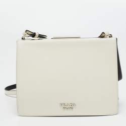 Prada Multicolor Saffiano Leather Patched Frame Crossbody Bag