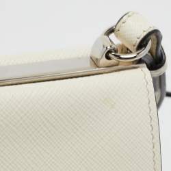 Prada Multicolor Saffiano Leather Patched Frame Crossbody Bag