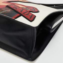 Prada Multicolor Saffiano Leather Patched Frame Crossbody Bag