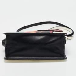 Prada Multicolor Saffiano Leather Patched Frame Crossbody Bag