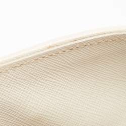 Prada Ivory Saffiano Leather Large Promenade Bag
