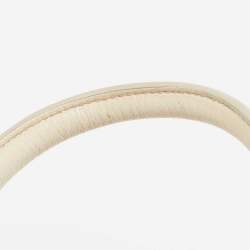 Prada Ivory Saffiano Leather Large Promenade Bag
