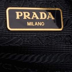 Prada Black Nylon and Leather Tessuto Shoulder Bag
