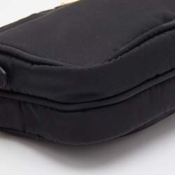 Prada Black Nylon and Leather Tessuto Shoulder Bag