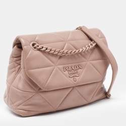 Prada Beige Quilted Leather Spectrum Flap Shoulder Bag