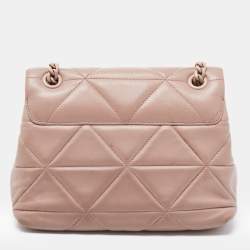 Prada Beige Quilted Leather Spectrum Flap Shoulder Bag